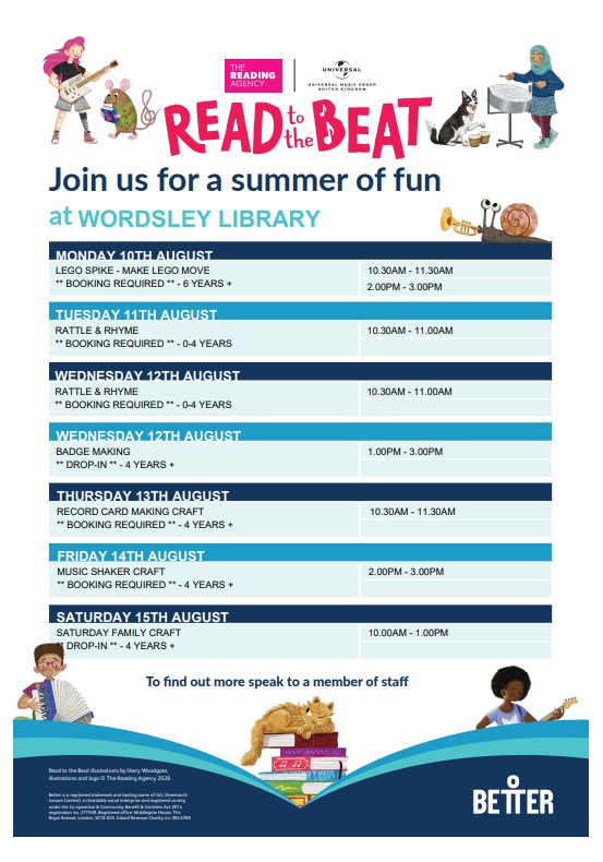 Wordsley Library - Summer Reading Challenge 10-15 August 2026